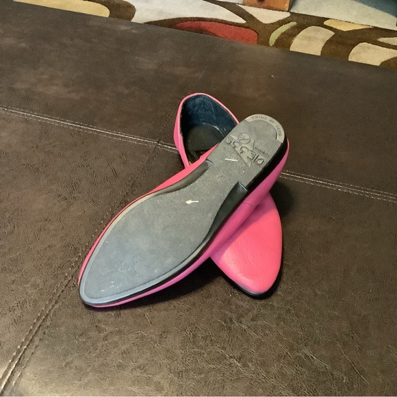 Ladies pink leather flats - Picture 6 of 7